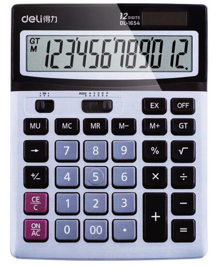 得力(deli)1654 双电源大屏幕计算器