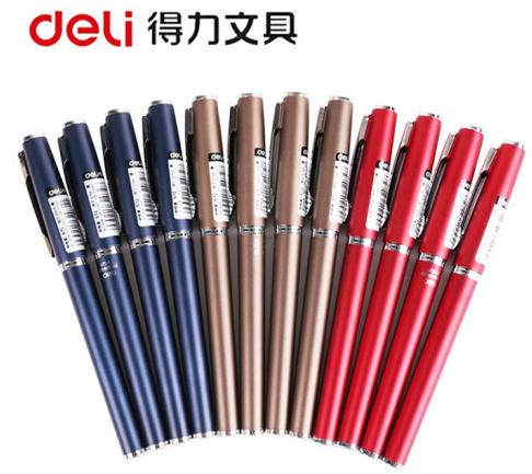 得力s72中性笔 1.0mm 黑色 商务笔 水笔 签字笔